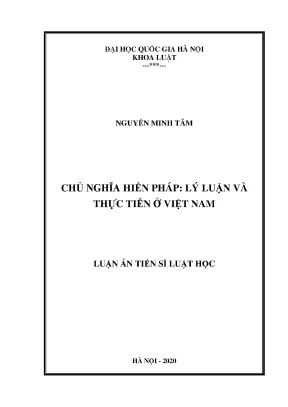Nghiên cứu về Chủ nghĩa Hiến pháp ở Việt Nam: Lý luận và 