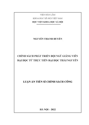 Phát Triển Đội Ngũ Giảng Viên Đại Học Từ Thực Tiễn Đại