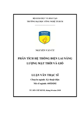 Phân Tích Hệ Thống Điện Lai Năng Lượng Mặt Trời và Gió