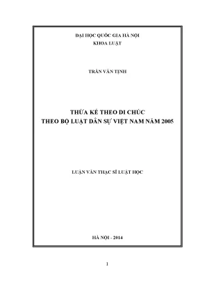 Thừa Kế Theo Di Chúc: Phân Tích Bộ Luật Dân Sự Việt Nam 2005