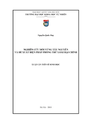 Nghiên cứu mối vùng Tây Nguyên và biện pháp phòng trừ 