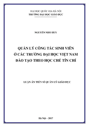 Quản lý công tác sinh viên tại các trường đại học Việt