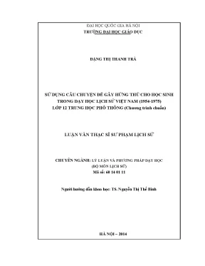 Gây Hứng Thú Học Sinh Qua Câu Chuyện Trong Dạy Lịch Sử 