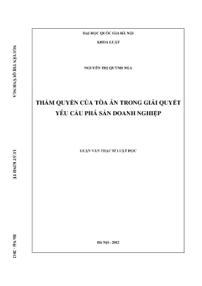 Thẩm quyền của Tòa án trong giải quyết yêu cầu phá sản