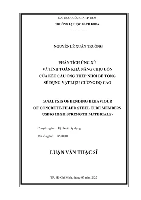 Phân Tích Ứng Xử và Khả Năng Chịu Uốn của Ống Thép Nhồi
