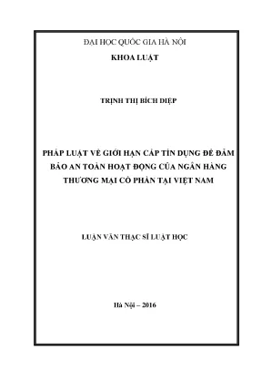 Giới Hạn Cấp Tín Dụng Đảm Bảo An Toàn Ngân Hàng Thương