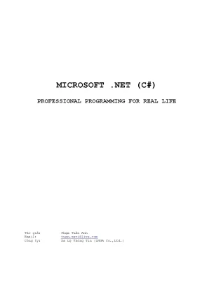 Lập Trình Chuyên Nghiệp Với .NET (C#)