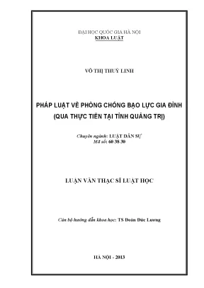 Nghiên cứu pháp luật về phòng chống bạo lực gia đình tại