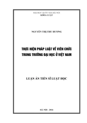 Nghiên cứu thực hiện pháp luật về viên chức trong trường