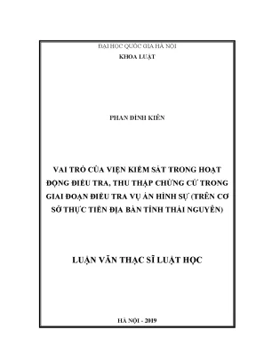 Vai Trò Của Viện Kiểm Sát Trong Điều Tra Vụ Án Hình Sự
