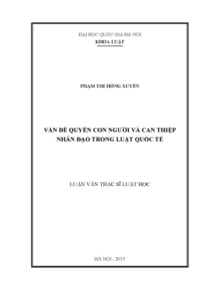 Quyền Con Người và Can Thiệp Nhân Đạo trong Luật Quốc Tế