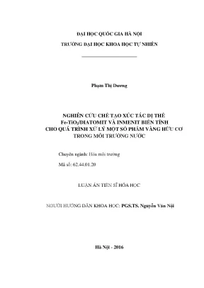 Nghiên cứu chế tạo xúc tác Fe-TiO2/diatomit cho xử lý
