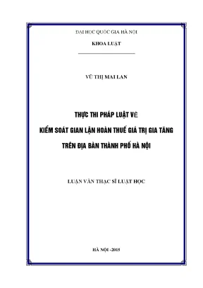 Kiểm Soát Gian Lận Hoàn Thuế GTGT Tại Hà Nội: Thực Trạng