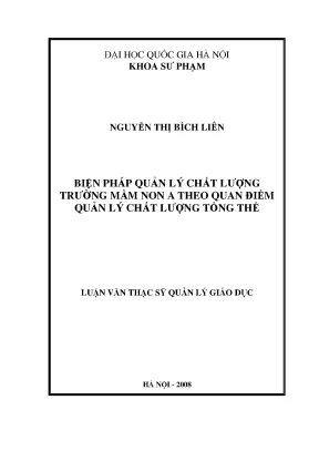 Quản lý chất lượng tại Trường Mầm non A: Biện pháp và