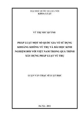 Pháp luật về sử dụng khoảng không vũ trụ: Kinh nghiệm