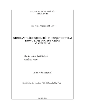 Giới Hạn Trách Nhiệm Bồi Thường Thiệt Hại Trong Dịch Vụ