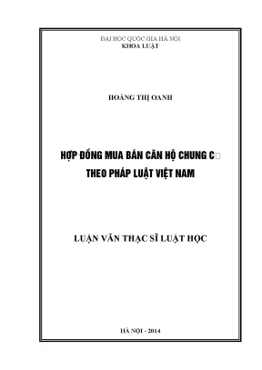 Hợp đồng mua bán căn hộ chung cư theo pháp luật Việt Nam