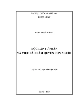 Độc Lập Tư Pháp và Bảo Đảm Quyền Con Người: Nghiên Cứu
