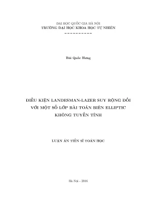 Điều Kiện Landesman-Lazer Suy Rộng Trong Bài Toán Biên