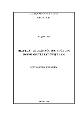 Chăm sóc sức khỏe cho người khuyết tật tại Việt Nam: