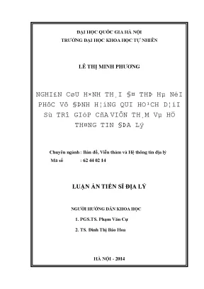 Nghiên cứu hình thái đô thị Hà Nội: Định hướng quy hoạch