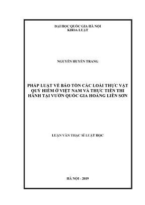 Bảo tồn thực vật quý hiếm ở Việt Nam: Thực tiễn tại Vườn