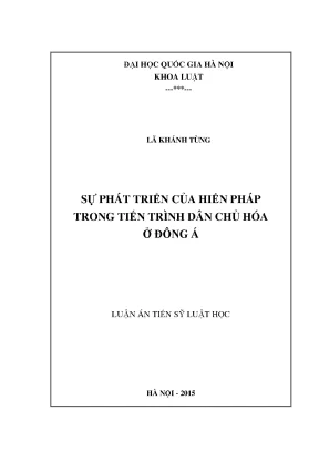 Sự Phát Triển Hiến Pháp và Dân Chủ Hóa Ở Đông Á