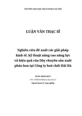 Giải pháp nâng cao hiệu quả dây chuyền sản xuất pháo hoa