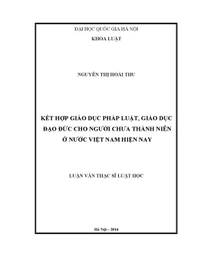 Giáo Dục Pháp Luật và Đạo Đức cho Người Chưa Thành Niên