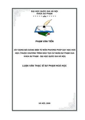 Xây Dựng Bài Giảng Điện Tử Môn Phương Pháp Dạy Học Hóa Học
