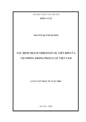 Trách Nhiệm Dân Sự Liên Đới Của Vợ Chồng Trong Pháp Luật