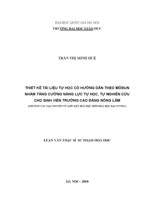Thiết Kế Tài Liệu Tự Học Theo Mô Đun Tăng Cường Năng Lực