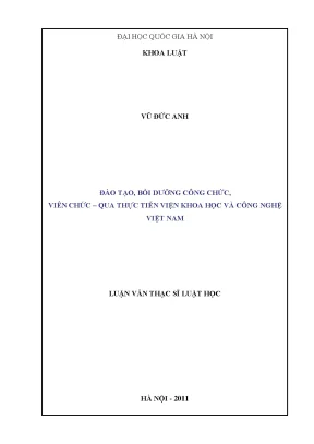 Đào Tạo và Bồi Dưỡng Cán Bộ Công Chức Tại Viện Khoa Học