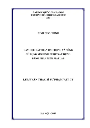 Mô Hình Dạy Học Vật Lý Dao Động và Sóng Bằng MATLAB
