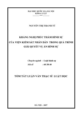 Kháng Nghị Phúc Thẩm Hình Sự: Vai Trò và Quy Trình của