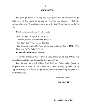 Giải pháp tổng thể cho hệ thống thoát nước lưu vực Nhiêu