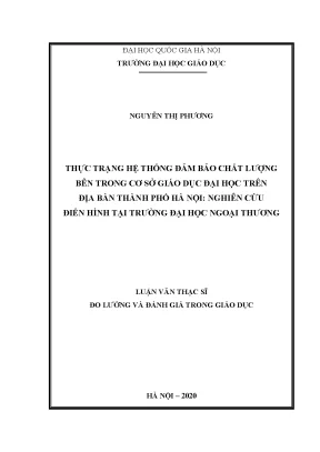 Thực trạng hệ thống đảm bảo chất lượng giáo dục đại học