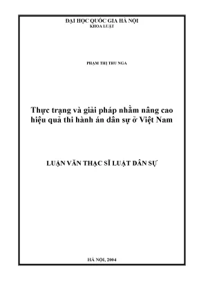 Giải pháp nâng cao hiệu quả thi hành án dân sự ở Việt Nam
