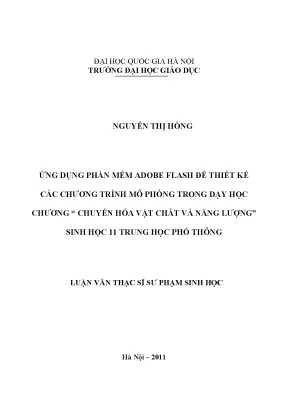 Ứng Dụng Adobe Flash Trong Thiết Kế Chương Trình Mô