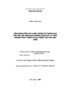 Vận Dụng Phép Suy Luận Tương Tự Trong Dạy Học Hình Học