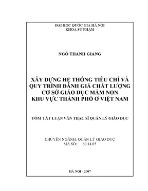 Hệ thống tiêu chí và quy trình đánh giá chất lượng giáo