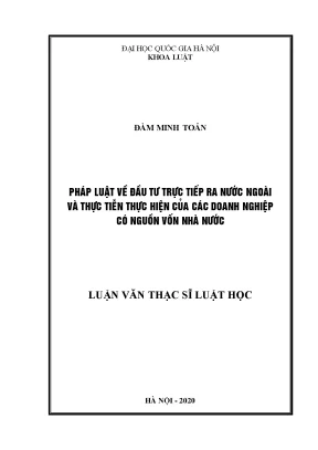 Pháp Luật Đầu Tư Trực Tiếp Ra Nước Ngoài: Thực Tiễn và