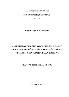 Ảnh hưởng của phong cách làm cha mẹ đến hành vi của trẻ