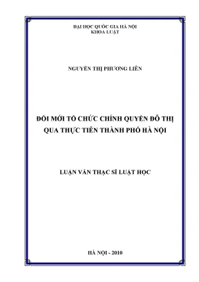 Đổi mới tổ chức chính quyền đô thị tại Hà Nội: Thực