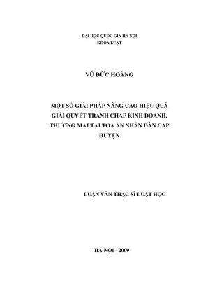 Giải pháp nâng cao hiệu quả giải quyết tranh chấp kinh