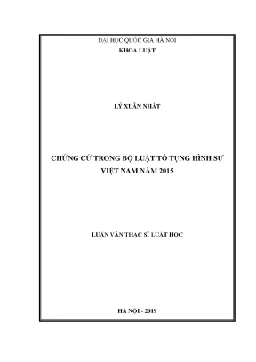 Chứng Cứ Trong Bộ Luật Tố Tụng Hình Sự Việt Nam 2015:
