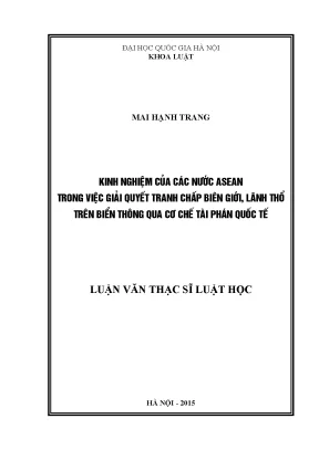 Kinh nghiệm giải quyết tranh chấp biên giới lãnh thổ
