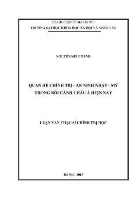 Quan hệ chính trị - an ninh Nhật Bản và Mỹ trong bối