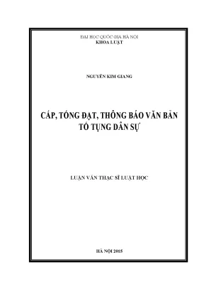 Nghiên cứu về cấp, tống đạt và thông báo văn bản tố tụng