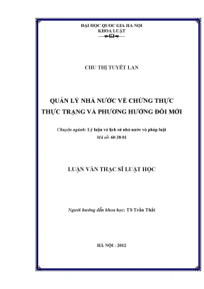 Đổi mới quản lý nhà nước về chứng thực: Thực trạng và